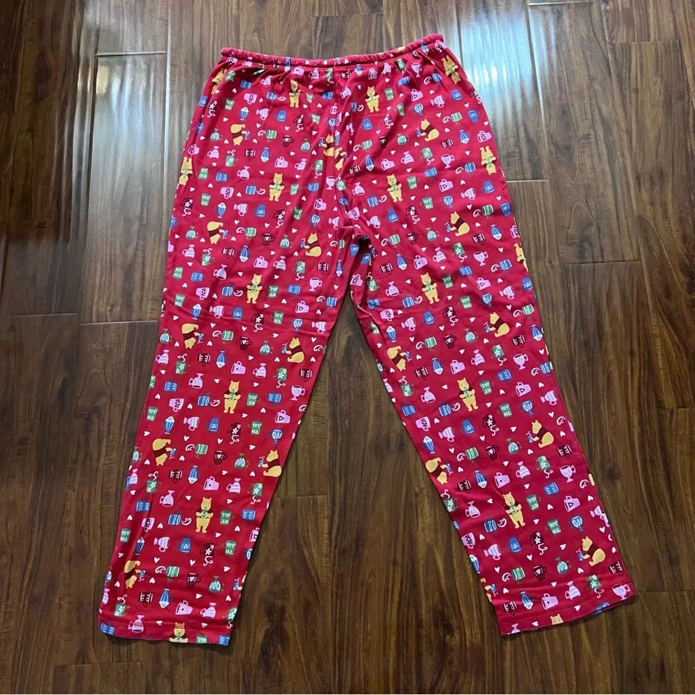 Vintage Disney Store Winnie the Pooh Red Pajama Set size large/XL - Picture 12 of 12